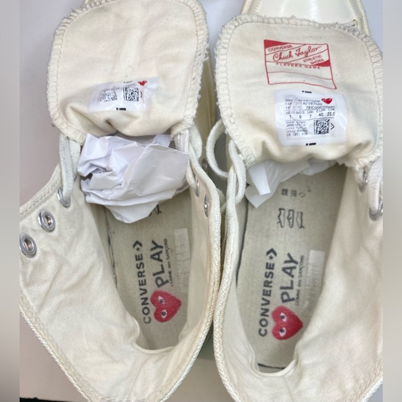 Comme Des Garcons PLAY X Chuck 70 Heart High Top Unisex  Sneaker  M7/WMN9 - Picture 15 of 17